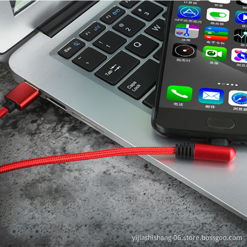 New Product 90 Degree Wire Data Sync USB Cable for Type C